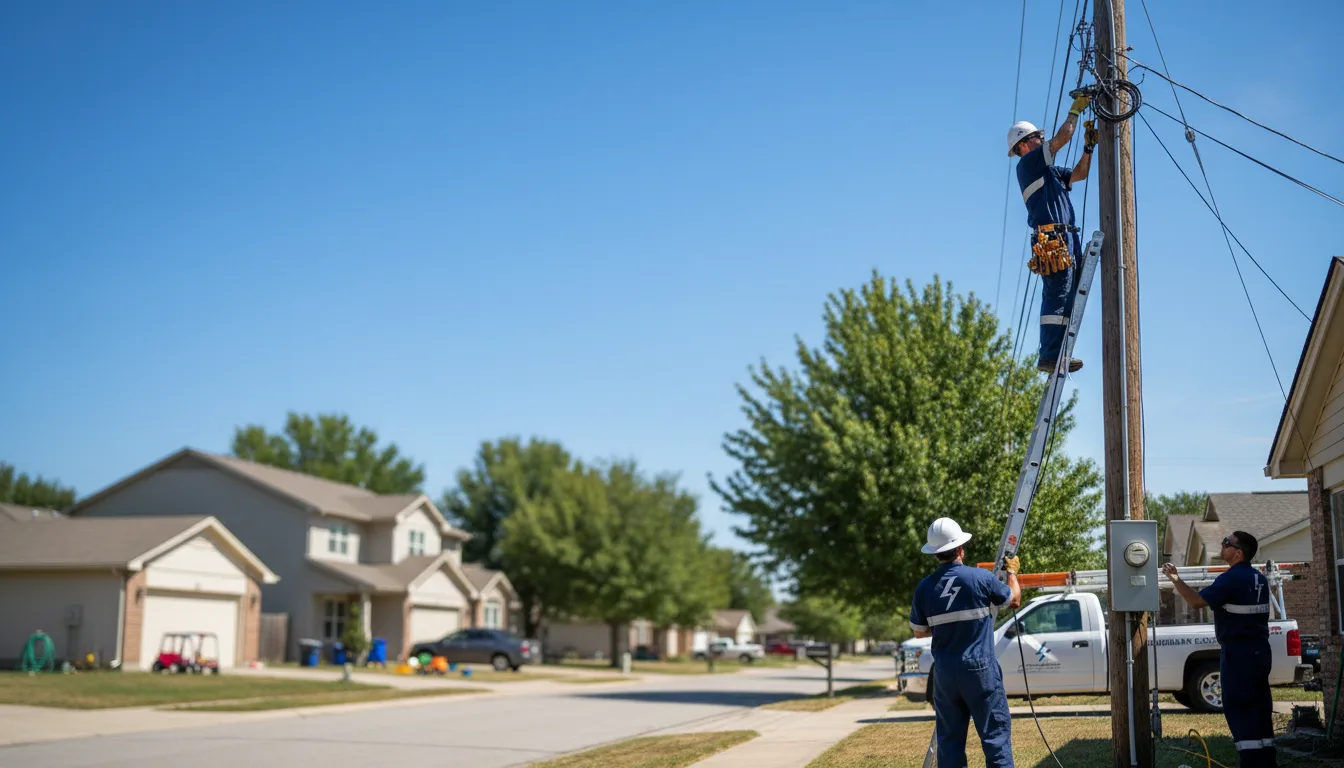 Residential electrician providing installation services in Cleveland, OK